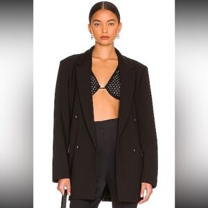 Bardot Women's Elegant Oversize   Black Blazer Size Small Formal Party Wear